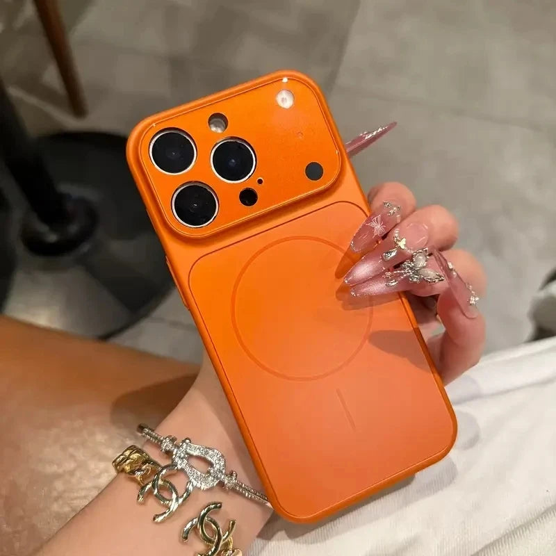 Magnetic Frosted Glass IPhone Case