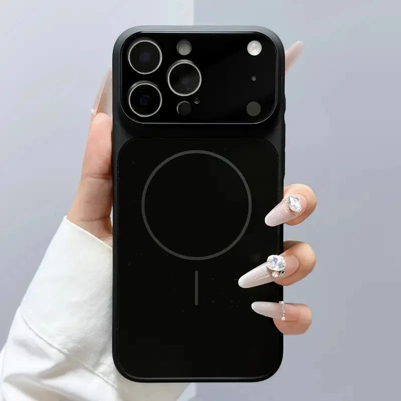 Magnetic Frosted Glass IPhone Case