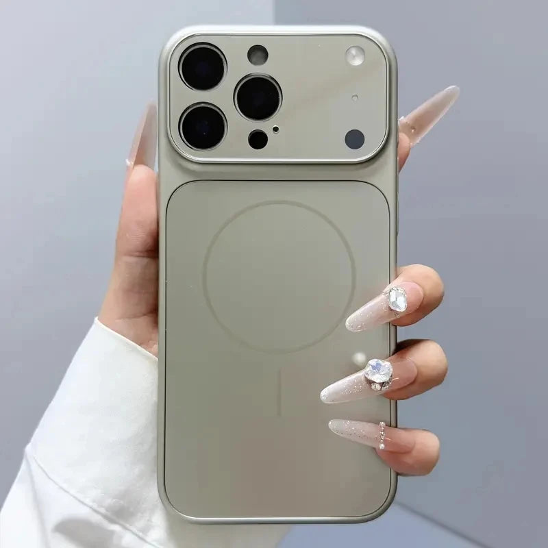 Magnetic Frosted Glass IPhone Case