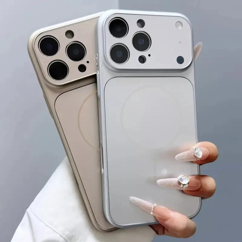 Magnetic Frosted Glass IPhone Case