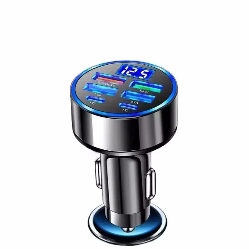 LED Display Multi-Port Fast Car Charger
