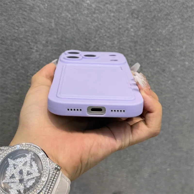 Silicone Card Holder iPhone Case