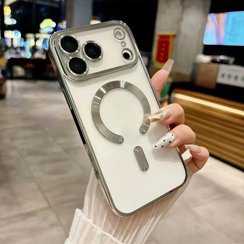 iphone 17 Magnetic Plating Phone Case