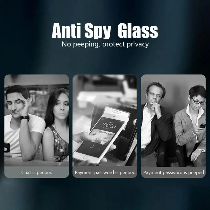 3Pcs Anti Spy iPhone Screen Protector